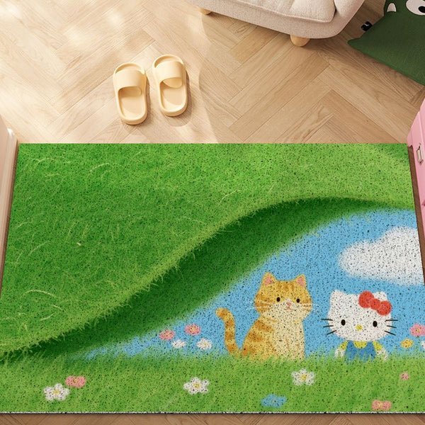 Cartoon Cat Bereichs-Teppich Hover Image