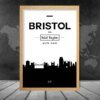 Bristol Stadtsilhouette Stadtansicht Drucken