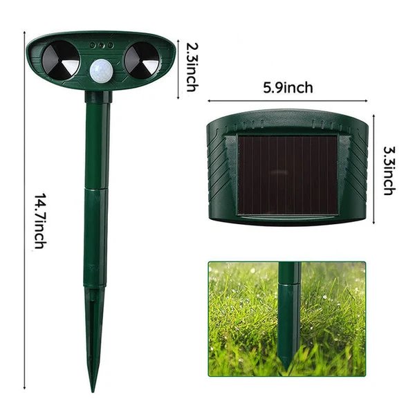 Waschbär Outdoor Ultrasonic Repeller - Solarbetriebener Ultrasonic Tier- und Schädlingabwehr - Befreien Sie sich innerhalb von 48 Stunden von Waschbären Hover Image