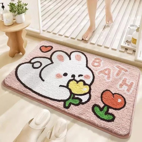 Adorable Cat-Themed Plush Badematte Hover Image