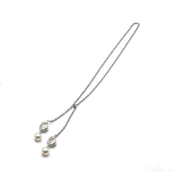 Elegante Schicht Perlen Anhänger Halskette