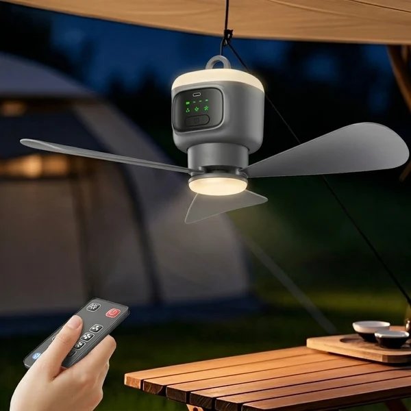 Home Cool Tragbarer Wiederaufladbarer RC Hängelampenventilator