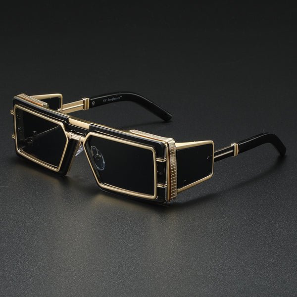 Damen Modische Designer-Sonnenbrille mit großzügigem Rahmen und stilvollem Akzent