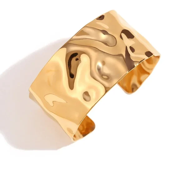18k Hammerschlag Textur Armreifen