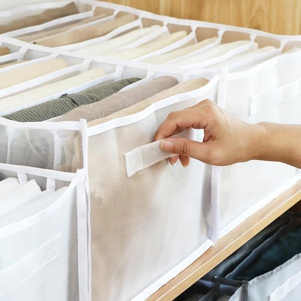 7 Gitter Kleiderschrank Kleidung Netzteiler Organizer Hover Image