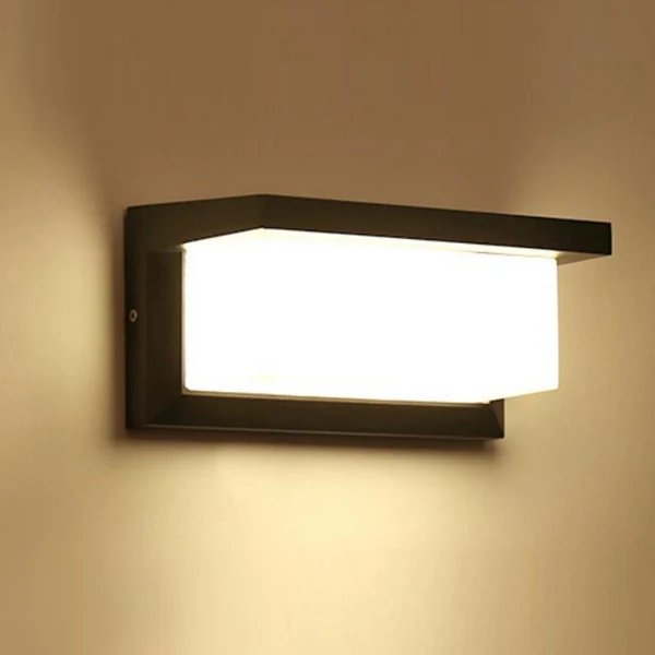 Guifi - Wasserdichte LED Außen Schwarz Wandlicht Modernes Design