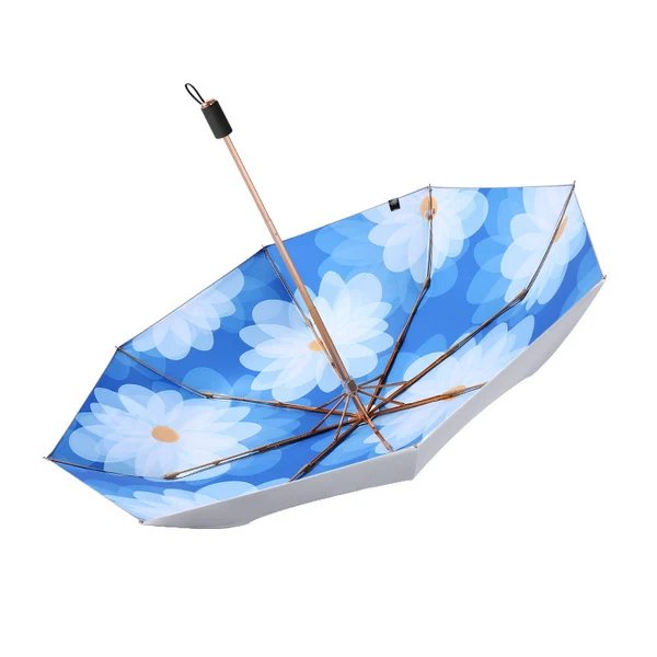 Damen Faltsonnenschirm im floralen Design Hover Image
