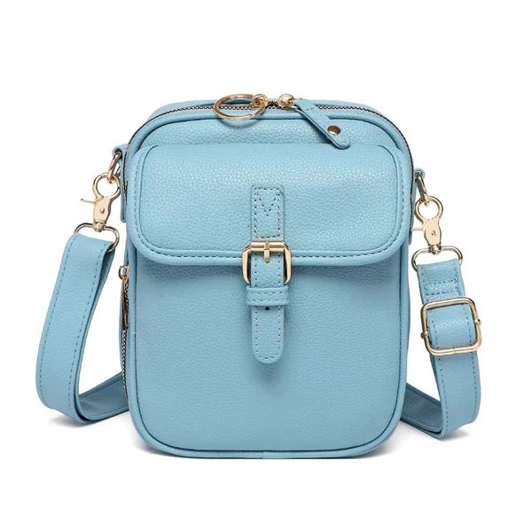 Damen Schultertasche mit praktischem Klappdeckel und verstellbarem Gurt