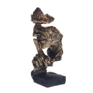 Abstrakte Goldskulptur "NordicLine" – Moderne skandinavische Dekoration