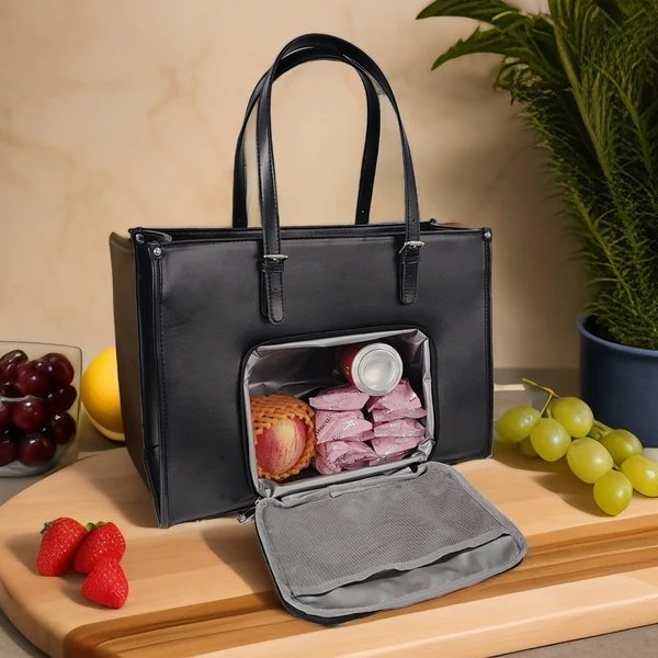 Damen Elegante Handtasche aus hochwertigem Kunstleder mit mehrfachen Fächern