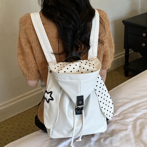 Trendiger Polka Dot Rucksack