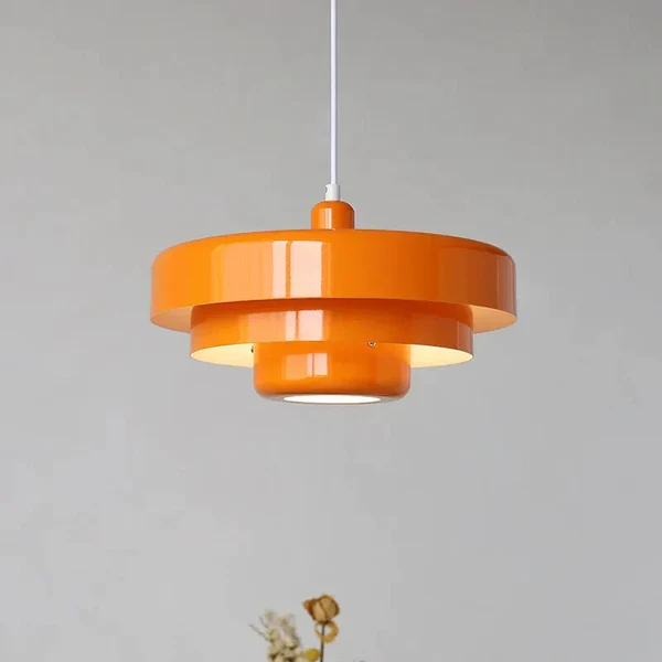 Moderne Orange LED-Hängelampe – Skandinavische Pendelleuchte für Wohnzimmer, Küche und Esszimmer