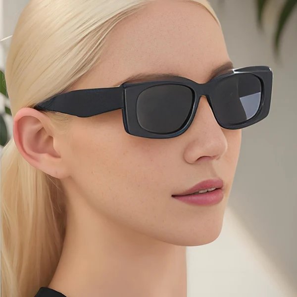 Damen Modische Sonnenbrille mit markantem quadratischem Rahmen und UV-Schutz