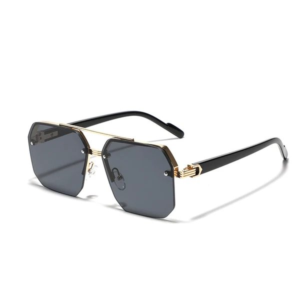 Damen hexagonale Sonnenbrille mit elegantem Metallrahmen