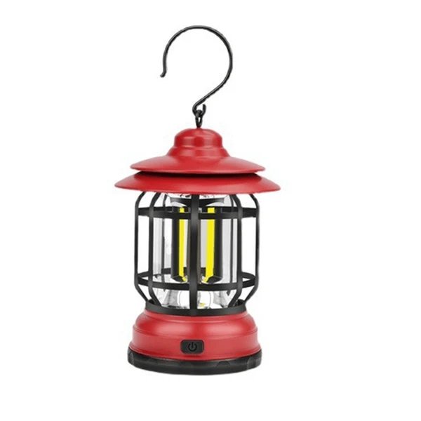 Tragbare Retro Campinglampe - VintageGlow, LED Campinglampe für Außen, Garten und Abenteuer