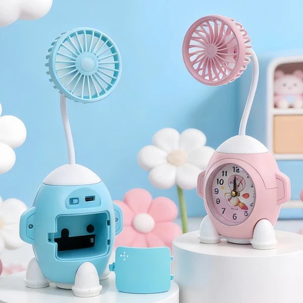 Damen Multifunktionale Tischuhr mit Ventilator