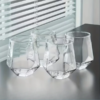 Transparentes Glas, 4-teiliges Set – Stilvolles und dekoratives Design | 300 ml Glas für Wasser, Saft und Tee