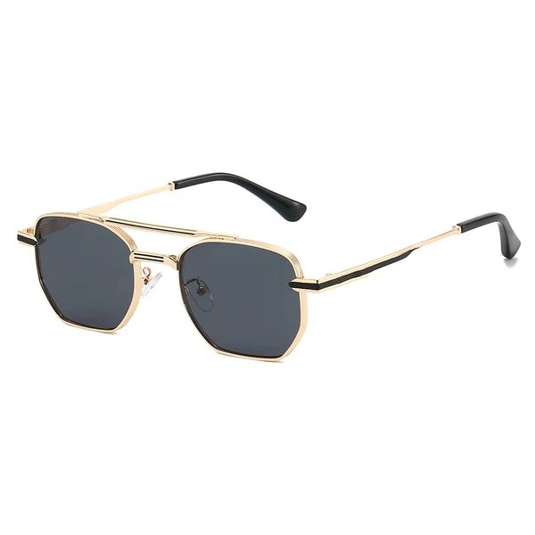 Damen stylische Sonnenbrille mit luxuriösem geometrischem Rahmen und UV-Schutz