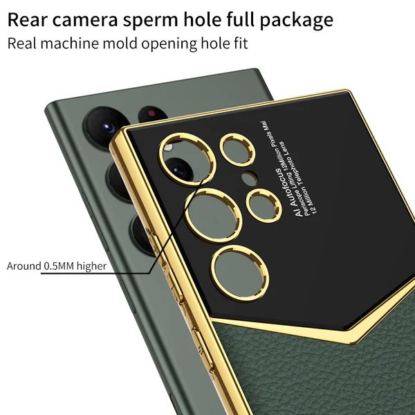 Handyhülle aus Leder für Samsung Galaxy S23 Ultra
