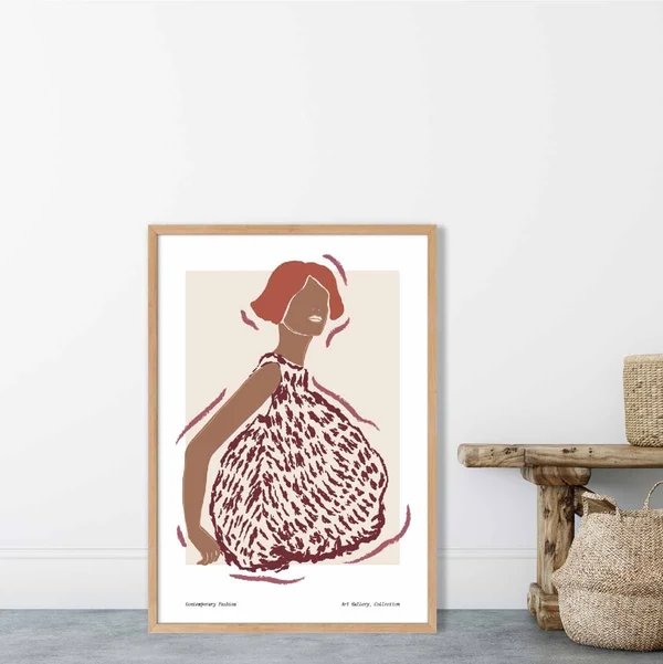 Zeitgenössisches Mode-Skizzenposter für Frauen Nr. 1 Hover Image