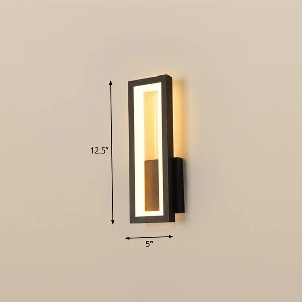 Minimalismus Rechteckige Wandleuchte Beleuchtung Metall Foyer LED Wandmontage Lichtarmatur