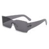 Damen futuristische Mode-Sonnenbrille mit transparentem Gestell