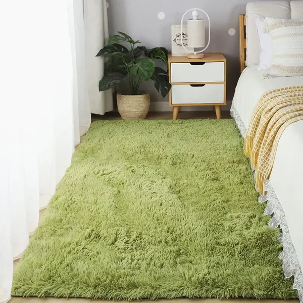 Flauschiger, ultraweicher, rutschfester Teppich mit Memory-Schaum-Kissen