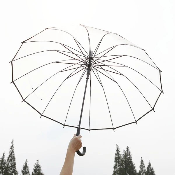 Damen Transparenter Regenschirm Hover Image