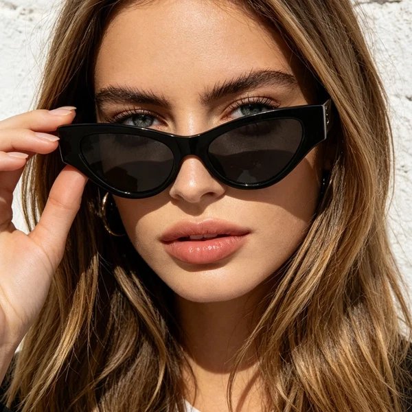 Damen Cat-Eye Sonnenbrille mit elegantem, transparentem Rahmen und UV-Schutz