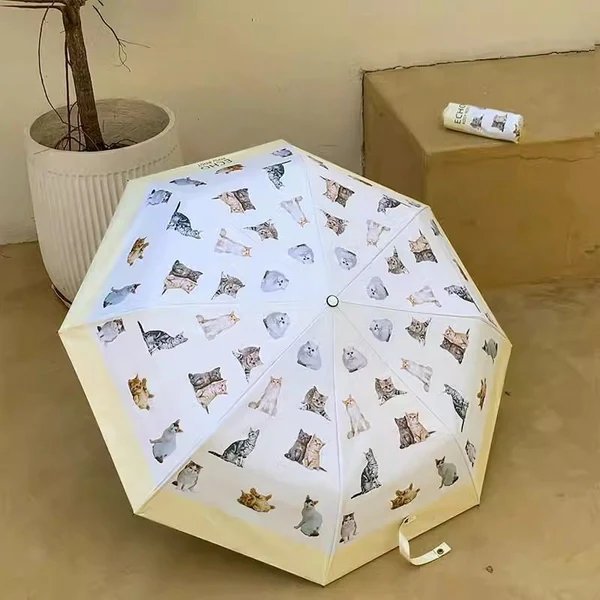 Damen Faltregenschirm mit verspieltem Tierdesign