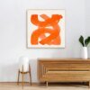 Orangefarbene Pinselstriche – Duett – Leinwandbild
