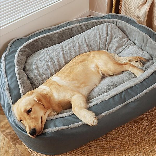 Großes Tiefschlaf Orthopädisches Hundebett Plüsch Polyester Komfort