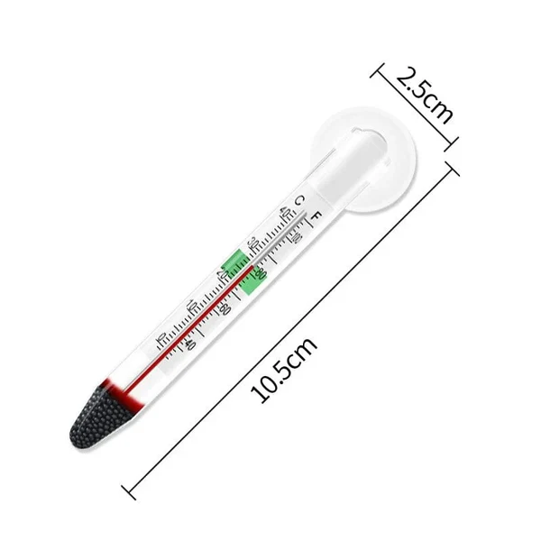 Schwebendes Aquarienthermometer Fischtank Glas Temperaturmesswerkzeug mit Saugnapf Fahrenheit Celsius Zubehör