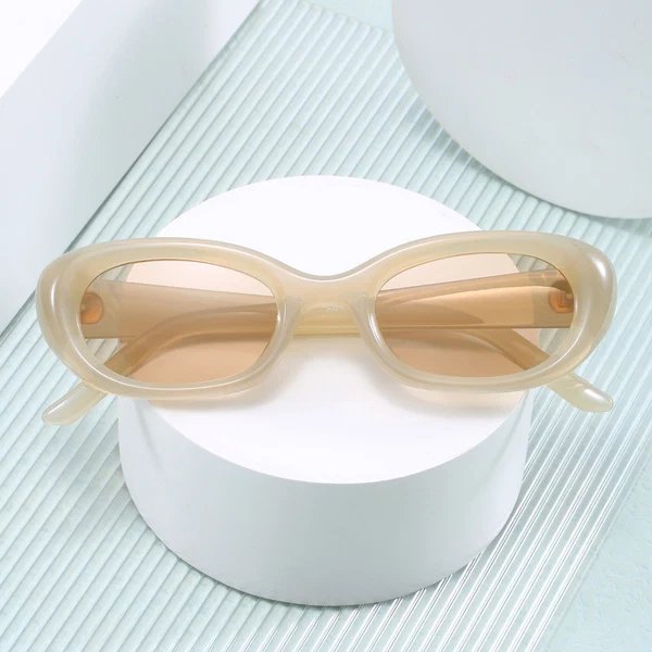 Damen modische Sonnenbrille mit ovalem Design und UV-Schutz