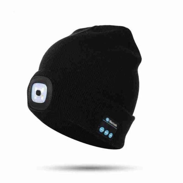 Unisex Bluetooth Lautsprecher Stirnlampe Mütze