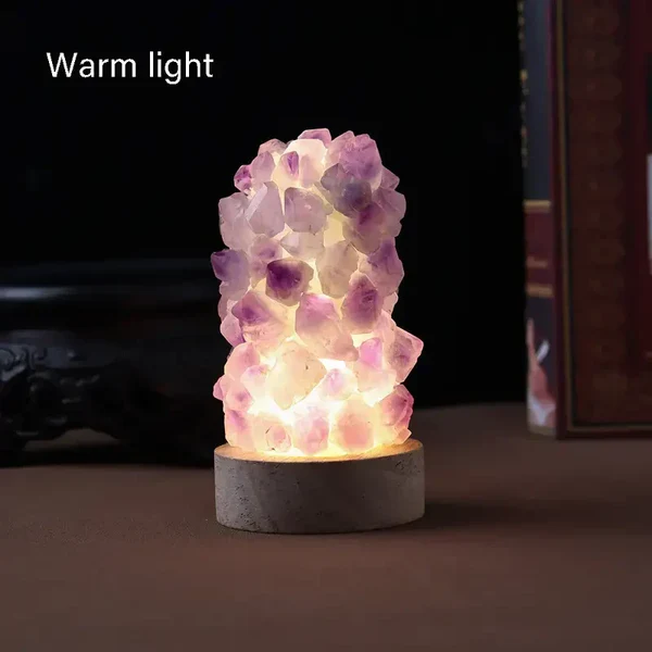 Kristalllampe – Amethyst – Heilende Energie – Sanftes Licht