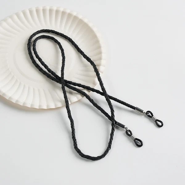 Geflochtener Leder-Brillenhalter