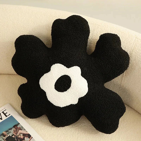 Plüsch abstrakte Blumenform Kissen aus weichem Baumwollmaterial