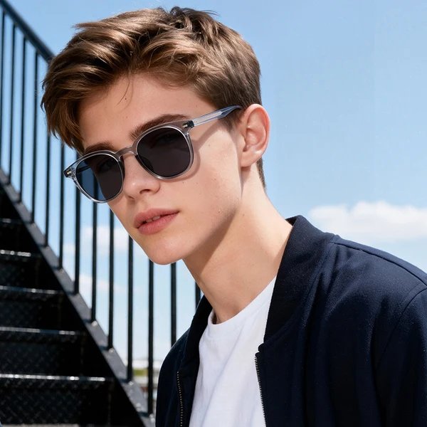 Damen modische Sonnenbrille mit trendigem Farbverlauf