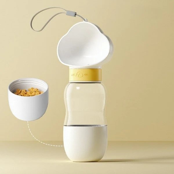 2in1 Smart Pet Tragbare Wasserflasche Futterspender