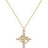 Elegante 18K Gold Cubic Zirconia Kreuzkette
