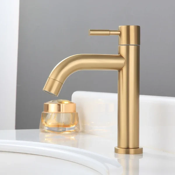 Klassischer Spülenwasserhahn | Edelstahl | Einhebelmischer | Keramisches Ventil