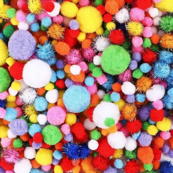 Unisex farbenfrohe Bastelpompons