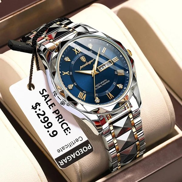 Wasserdichte Luxus-Herrenarmbanduhr einer Top-Marke mit Leuchtfunktion