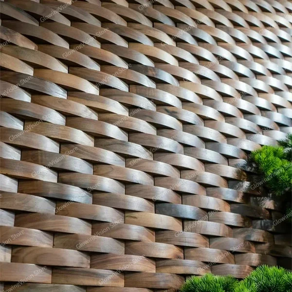 3D-Mosaik-Wandpaneel aus Massivholz mit Akustikdesign Hover Image