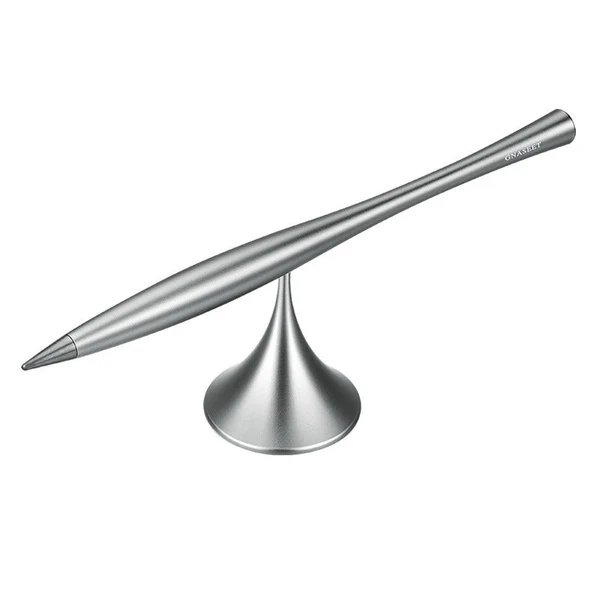 Tintenloser ewiger Metallstift, mit austauschbarer Metallmine, drehbarem Sockel & glattem Aluminiumlegierungsgehäuse, für Büro, Arbeit & Studium