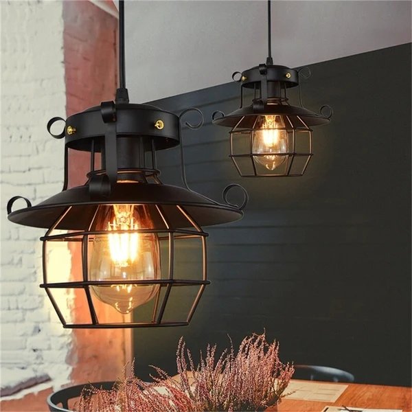Antike industrielle Loft-Deckenlampe Hover Image
