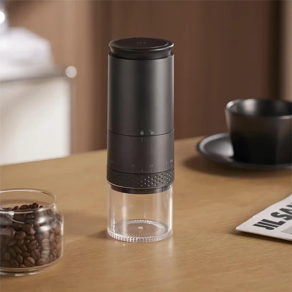 1500mAh Elektrische Kaffeemühle Extern einstellbare Type-C-Lade Kaffeemühle Bohnenmahlmaschine Kaffeezubereiter