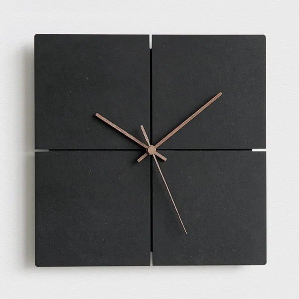 Geräuschlose, moderne Wanduhr – 30 cm (12 Zoll) dekoratives MDF-Design