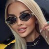 Damen modische Sonnenbrille mit einzigartigem sechseckigem Rahmen